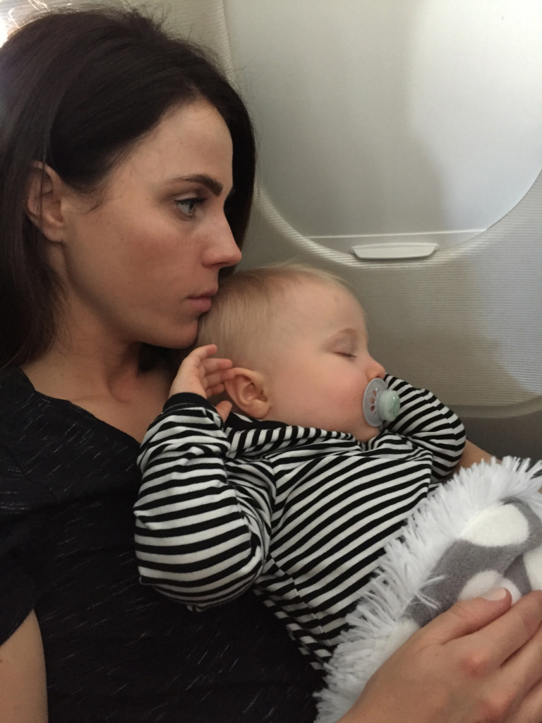 Sloan and I on Plane